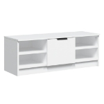 Mobile Porta TV Bianco 102x35,5x36,5 cm in Legno Multistrato