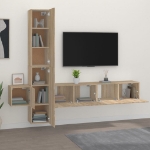 Set di Mobili Porta TV 5 pz Rovere Sonoma in Legno Multistrato