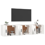 Mobili Porta TV a Parete 3 pz Bianco 57x34,5x40 cm