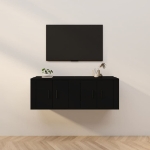 Mobili Porta TV a Parete 2 pz Nero 57x34,5x40 cm