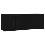 Mobili Porta TV a Parete 2 pz Nero 57x34,5x40 cm