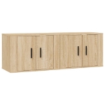 Mobili Porta TV a Parete 2 pz Rovere Sonoma 57x34,5x40 cm