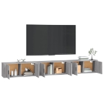 Mobili Porta TV a Parete 3 pz Grigio Sonoma 100x34,5x40 cm