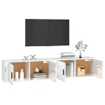 Mobili Porta TV a Parete 2 pz Bianco Lucido 100x34,5x40 cm