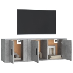 Set di Mobili Porta TV 2 pz Grigio Cemento in Legno Multistrato