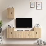 Set di Mobili Porta TV 5 pz Rovere Sonoma in Legno Multistrato