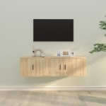 Set di Mobili Porta TV 2 pz Rovere Sonoma in Legno Multistrato