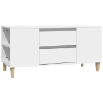 Mobile Porta TV Bianco 102x44,5x50 cm in Legno Multistrato