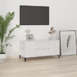 Mobile Porta TV Bianco 102x44,5x50 cm in Legno Multistrato