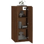 Mobile Porta TV a Parete Rovere Marrone 40x34,5x80 cm