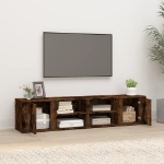 Mobili TV 2pz Rovere Fumo 80x31,5x36 cm in Legno Multistrato