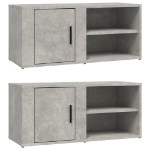 Mobili TV 2 pz Grigio Cemento 80x31,5x36 cm Legno Multistrato