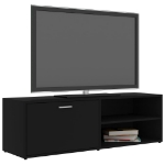 Mobile Porta TV Nero 120x34x37 cm in Legno Multistrato