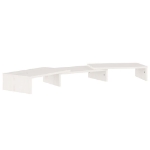 Supporto per Monitor Bianco 80x24x10,5cm Legno Massello di Pino