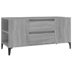 Mobile Porta TV Grigio Sonoma 102x44,5x50 cm Legno Multistrato