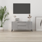 Mobile Porta TV Grigio Sonoma 102x44,5x50 cm Legno Multistrato