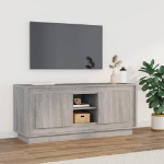 Mobile TV Grigio Sonoma 102x35x45 cm in Legno Multistrato