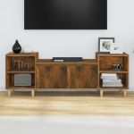 Mobile TV Rovere Fumo 160x35x55 cm in Legno Multistrato