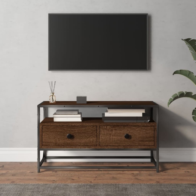 Mobile Porta TV Rovere Marrone 80x35x45 cm in Legno Multistrato