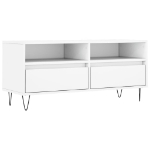 Mobile Porta TV Bianco 100x34,5x44,5 cm in Legno Multistrato