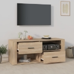 Mobile per TV Rovere Sonoma 100x35x40 cm Legno Multistrato