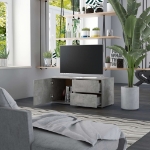 Mobile Porta TV Grigio Cemento 80x34x36 cm Legno Multistrato