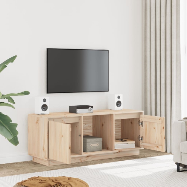 Mobile Porta TV 110,5x35x44 cm in Legno Massello di Pino