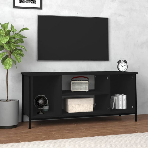 Mobile Porta TV Nero 102x35x45 cm in Legno Multistrato