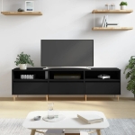 Mobile Porta TV Nero 150x30x44,5 cm in Legno Multistrato