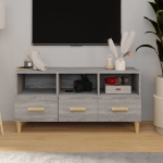 Mobile TV Grigio Sonoma 102x36x50 cm in Legno Multistrato