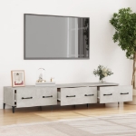 Mobile Porta TV Grigio Cemento 150x34,5x30 cm Legno Multistrato