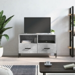 Mobile per TV Grigio Cemento 80x36x50 cm Legno Multistrato