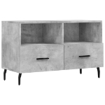 Mobile per TV Grigio Cemento 80x36x50 cm Legno Multistrato