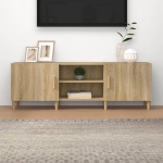 Mobile Porta TV Rovere Sonoma 150x30x50 cm Legno Multistrato