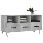 Mobile Porta TV Grigio Cemento 102x36x50 cm Legno Multistrato