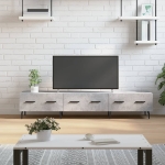 Mobile Porta TV Grigio Cemento 150x36x30 cm Legno Multistrato