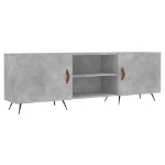 Mobile Porta TV Grigio Cemento 150x30x50cm in Legno Multistrato