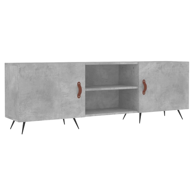 Mobile Porta TV Grigio Cemento 150x30x50cm in Legno Multistrato