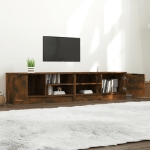 Mobili TV 2 pz Rovere Fumo 80x35x36,5 cm in Legno Multistrato