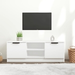 Mobile Porta TV Bianco 102x35x36,5 cm in Legno Multistrato