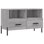 Mobile Porta TV Grigio Sonoma 80x36x50 cm in Legno Multistrato