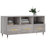 Mobile TV Grigio Sonoma 102x36x50 cm in Legno Multistrato