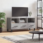 Mobile TV Grigio Sonoma 102x36x50 cm in Legno Multistrato