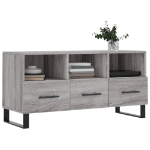 Mobile TV Grigio Sonoma 102x36x50 cm in Legno Multistrato