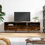 Mobile Porta TV Rovere Fumo 150x30x44,5 cm in Legno Multistrato