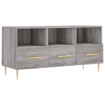 Mobile TV Grigio Sonoma 102x36x50 cm in Legno Multistrato