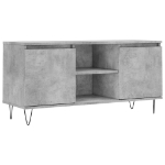 Mobile Porta TV Grigio Cemento 104x35x50cm in Legno Multistrato