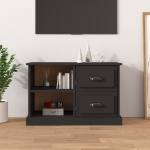 Mobile Porta TV Nero 73x35,5x47,5 cm in Legno Multistrato