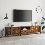 Mobile TV Cassetto Rovere Fumo 200x25x44 cm Legno Multistrato