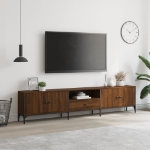 Mobile TV Cassetto Rovere Marrone 200x25x44cm Legno Multistrato